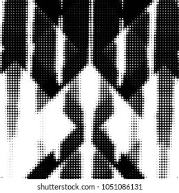Grunge halftone black and white dots texture background. Spotted vector Abstract Texture
