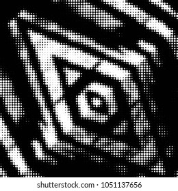 Grunge halftone black and white dots texture background. Spotted vector Abstract Texture

