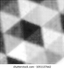Grunge halftone black and white dots texture background. Spotted vector Abstract Texture
