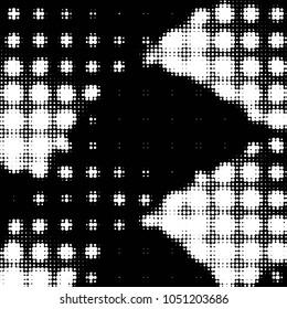 Grunge halftone black and white dots texture background. Spotted vector Abstract Texture
