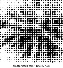 Grunge halftone black and white dots texture background. Spotted vector Abstract Texture
