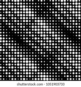 Grunge halftone black and white dots texture background. Spotted vector Abstract Texture
