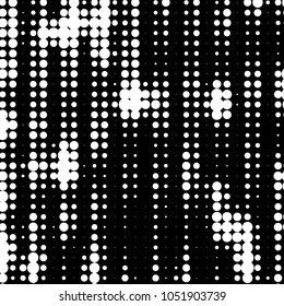 Grunge halftone black and white dots texture background. Spotted vector Abstract Texture
