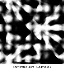 Grunge halftone black and white dots texture background. Spotted vector Abstract Texture
