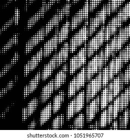 Grunge halftone black and white dots texture background. Spotted vector Abstract Texture
