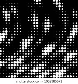Grunge halftone black and white dots texture background. Spotted vector Abstract Texture
