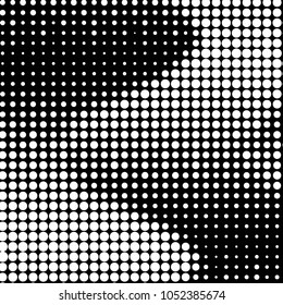 Grunge halftone black and white dots texture background. Spotted vector Abstract Texture
