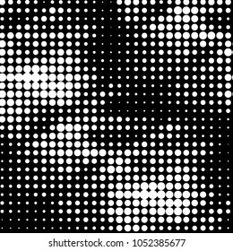Grunge halftone black and white dots texture background. Spotted vector Abstract Texture

