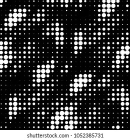 Grunge halftone black and white dots texture background. Spotted vector Abstract Texture
