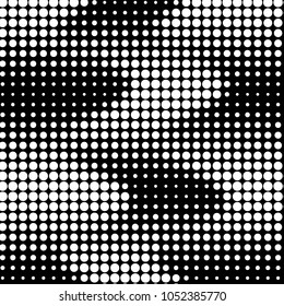 Grunge halftone black and white dots texture background. Spotted vector Abstract Texture
