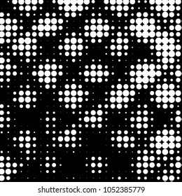 Grunge halftone black and white dots texture background. Spotted vector Abstract Texture
