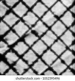 Grunge halftone black and white dots texture background. Spotted vector Abstract Texture
