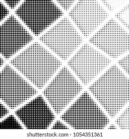 Grunge halftone black and white dots texture background. Spotted vector Abstract Texture
