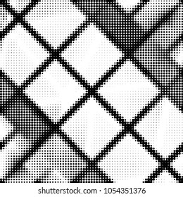 Grunge halftone black and white dots texture background. Spotted vector Abstract Texture
