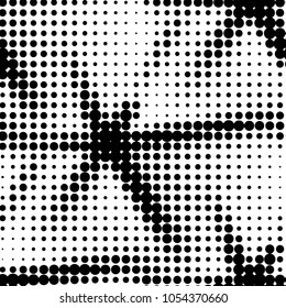 Grunge halftone black and white dots texture background. Spotted vector Abstract Texture
