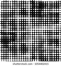 Grunge halftone black and white dots texture background. Spotted vector Abstract Texture

