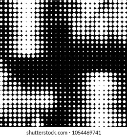 Grunge halftone black and white dots texture background. Spotted vector Abstract Texture
