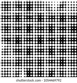 Grunge halftone black and white dots texture background. Spotted vector Abstract Texture
