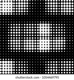 Grunge halftone black and white dots texture background. Spotted vector Abstract Texture
