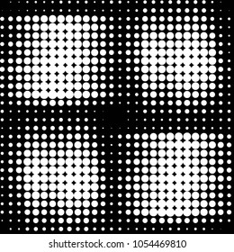 Grunge halftone black and white dots texture background. Spotted vector Abstract Texture
