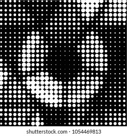 Grunge halftone black and white dots texture background. Spotted vector Abstract Texture
