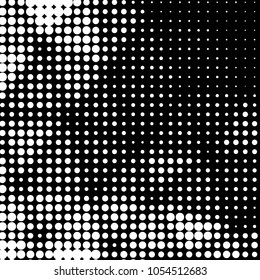 Grunge halftone black and white dots texture background. Spotted vector Abstract Texture
