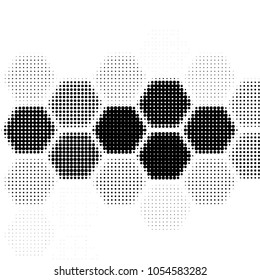 Grunge halftone black and white dots texture background. Spotted vector Abstract Texture
