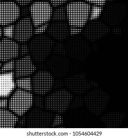 Grunge halftone black and white dots texture background. Spotted vector Abstract Texture
