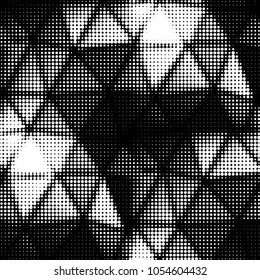Grunge halftone black and white dots texture background. Spotted vector Abstract Texture

