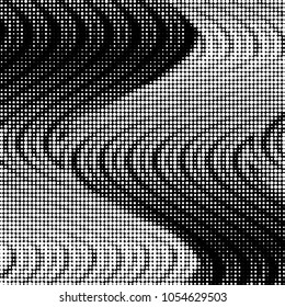 Grunge halftone black and white dots texture background. Spotted vector Abstract Texture
