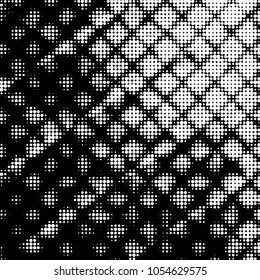 Grunge halftone black and white dots texture background. Spotted vector Abstract Texture
