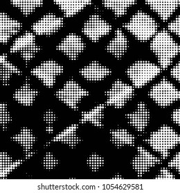 Grunge halftone black and white dots texture background. Spotted vector Abstract Texture
