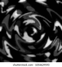 Grunge halftone black and white dots texture background. Spotted vector Abstract Texture

