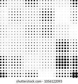 Grunge halftone black and white dots texture background. Spotted vector Abstract Texture
