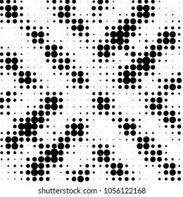 Grunge halftone black and white dots texture background. Spotted vector Abstract Texture
