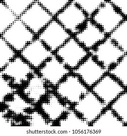Grunge halftone black and white dots texture background. Spotted vector Abstract Texture

