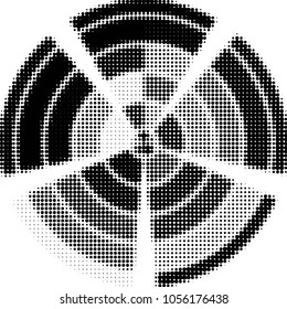 Grunge halftone black and white dots texture background. Spotted vector Abstract Texture
