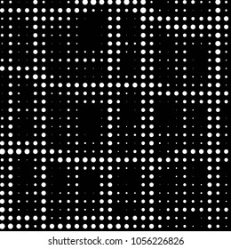 Grunge halftone black and white dots texture background. Spotted vector Abstract Texture
