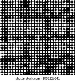 Grunge halftone black and white dots texture background. Spotted vector Abstract Texture
