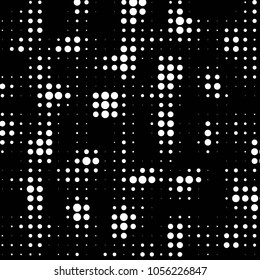 Grunge halftone black and white dots texture background. Spotted vector Abstract Texture
