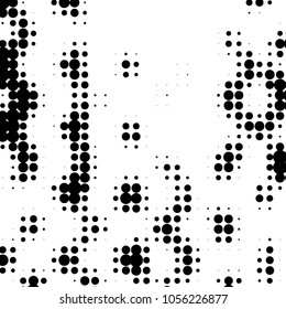 Grunge halftone black and white dots texture background. Spotted vector Abstract Texture
