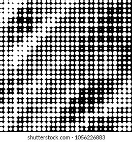 Grunge halftone black and white dots texture background. Spotted vector Abstract Texture
