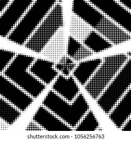 Grunge halftone black and white dots texture background. Spotted vector Abstract Texture
