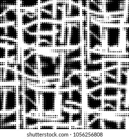 Grunge halftone black and white dots texture background. Spotted vector Abstract Texture
