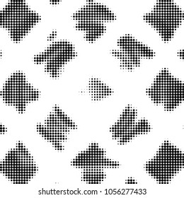 Grunge halftone black and white dots texture background. Spotted vector Abstract Texture
