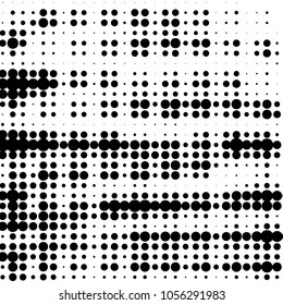 Grunge halftone black and white dots texture background. Spotted vector Abstract Texture
