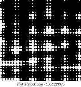 Grunge halftone black and white dots texture background. Spotted vector Abstract Texture
