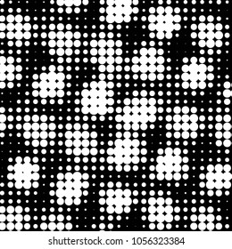 Grunge halftone black and white dots texture background. Spotted vector Abstract Texture
