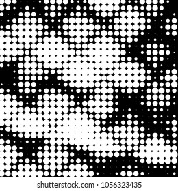 Grunge halftone black and white dots texture background. Spotted vector Abstract Texture
