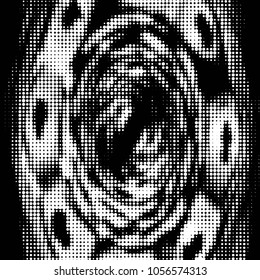Grunge halftone black and white dots texture background. Spotted vector Abstract Texture
